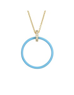 Collar 2 Aros - Enamel - 38 + 5 cm - Bañado Oro 2