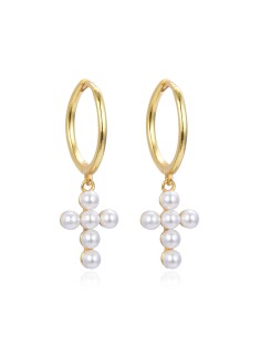 Pendiente Perla - 8.5*12.50 - Bañado Oro y Plata Rodiada 2