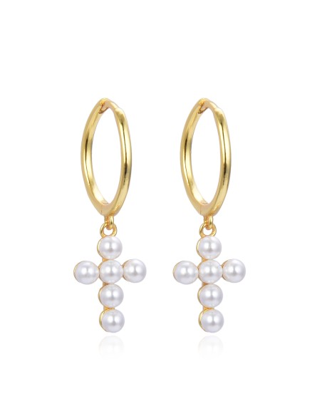 Pendiente Perla - 8.5*12.50 - Bañado Oro y Plata Rodiada Pendiente Perla - 8.5*12.50 - Bañado Oro y Plata Rodiada