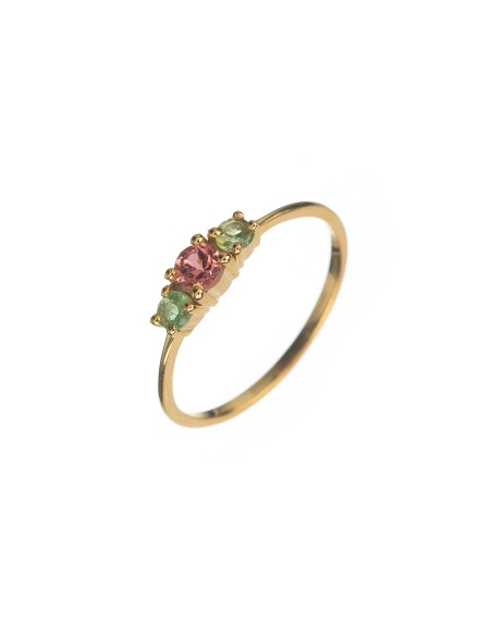 Anillo Mineral - 3 Minerales -0,5 Micras - Bañado Oro