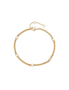 Pulsera Circonita - 19 cm - Bañado Oro y Plate Rodiada 2