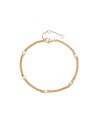 Pulsera Circonita - 19 cm - Bañado Oro y Plate Rodiada