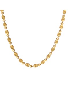 Collar Copo de nieve Acero - 4,5 mm - 32+6 cm, 38+5 cm, 43+5 cm - Color Oro 2