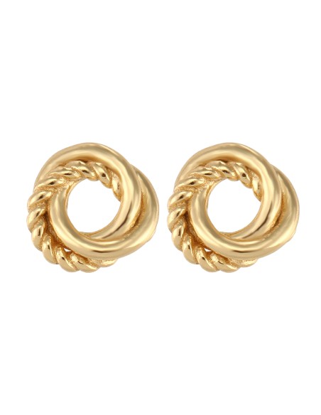 Pendientes Aro Triple - 7,5 mm - Bañado Oro y Plata Rodiada Pendientes Aro Triple - 7,5 mm - Bañado Oro y Plata Rodiada