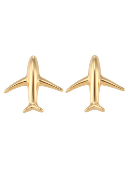 Pendientes Avion - 8 mm - Bañado Oro y Plata Rodiada Pendientes Avion - 8 mm - Bañado Oro y Plata Rodiada