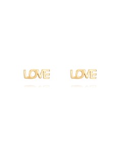 Pendientes LOVE - 7 mm - Bañado Oro y Plata Rodiada 2