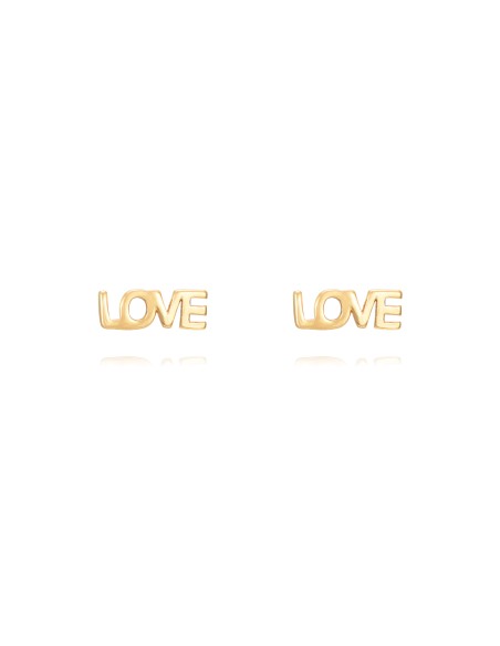 Pendientes LOVE - 7 mm - Bañado Oro y Plata Rodiada Pendientes LOVE - 7 mm - Bañado Oro y Plata Rodiada