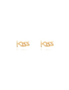 Pendientes KISS - 6 mm - Bañado Oro y Plata Rodiada 2