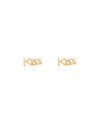 Pendientes KISS - 6 mm - Bañado Oro y Plata Rodiada