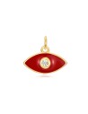 Charm Circonita Ojo - Enamel - 6 * 11 mm -  Bañada Oro