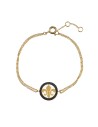 Pulsera Circulo - Flor de Lis 14mm - Bañado Oro