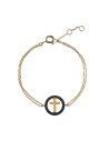 Pulsera Circulo - Cruz 14mm - Bañado Oro