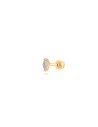 Piercing Acero Marquise - 5*2 Mm - Circonita - Color Oro Y Acero