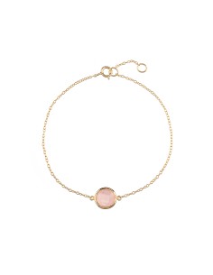 Pulsera Mineral - Redondo 8mm - Bañado Oro y Plata Rodiada 2