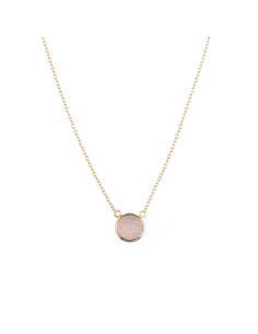 Collar Mineral - Redondo 8mm - Bañado Oro y Plata Rodiada 2