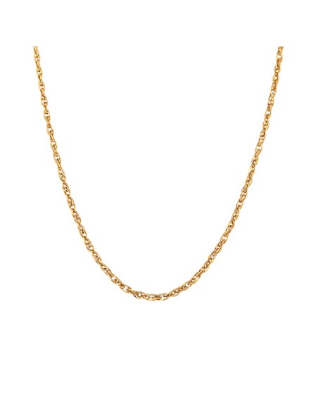 Collar Acero - 2,2 mm Twisted - 36+4 cm, 42+5 cm y 50+5 cm - Color Oro