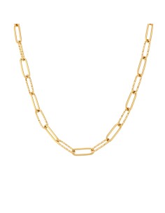 Collar Acero - 4 mm mixed Eslabón - 36+4 cm, 42+5 cm y 50+5 cm - Color Oro 2