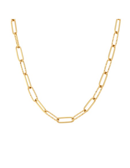 Collar Acero - 4 mm mixed Eslabón - 36+4 cm, 42+5 cm y 50+5 cm - Color Oro