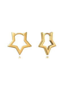 Pendientes Estrella - 15mm - Plata Bañado Oro y Plata Rodiada 2