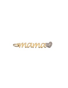 Charm Circonita - Mama - 4*27,50mm - Bañado oro Y Plata Rodiada 2