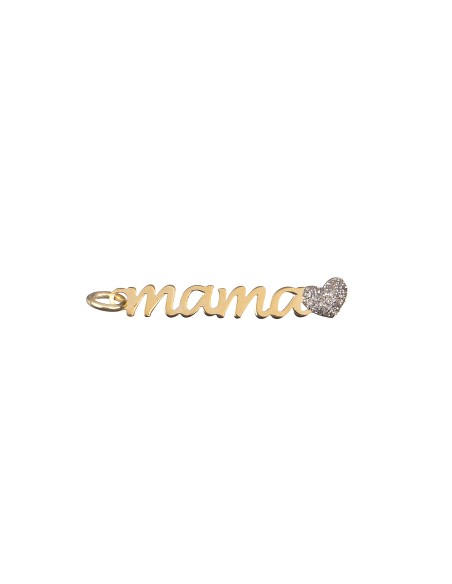 Charm Circonita - Mama - 4*27,50mm - Bañado oro Y Plata Rodiada Charm Circonita - Mama - 4*27,50mm - Bañado oro Y Plata Rodiada