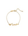 Pulsera Plata - Mama 34mm - 16+4 cm - Bañado Oro y Plata Rodiada