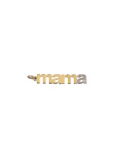 Charm Circonita - Mama - 5*24mm - Bañado oro Y Plata Rodiada 2