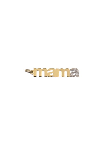 Charm Circonita - Mama - 5*24mm - Bañado oro Y Plata Rodiada Charm Circonita - Mama - 5*24mm - Bañado oro Y Plata Rodiada