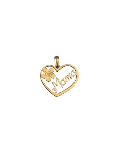 Charm Corazon - Mama 20 mm - Bañado Oro y Plata Rodiada 2