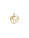 Charm Corazon - Mama 20 mm - Bañado Oro y Plata Rodiada