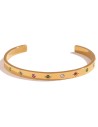 Pulsera Acero Esclava - Circonita - 62mm - Bañado Oro