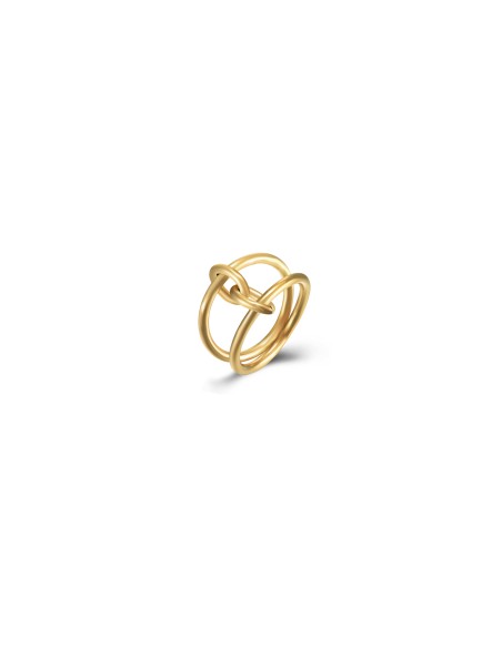 Anillo Acero - Doble Eslabón 15,5 mm - Color oro Anillo Acero - Doble Eslabón 15,5 mm - Color oro