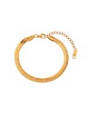 Pulsera Acero - 2 mm,3 mm, 4mm, 5 mm Herryingbone - 16+4 cm - Color Oro