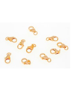 Mosqueton Plata - Cierre 12mm- 5u - Bañado Oro y Plata Rodiada 2