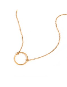 Collar Acero - Círculo 39+4 cm - Acero y Oro Color 2