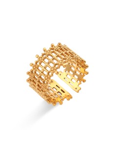 Anillo Acero - Corona Abierto - Color oro y Color Acero 2