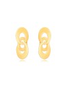 Pendientes Acero -  Triple Oval 65*26mm - Color Oro y Acero