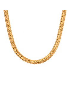 Collar Acero - Eslabón Gravado - 38+4 cm - Color Oro 2
