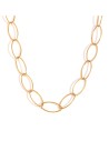 Collar Acero Oval - 75 cm - Color Oro y Color Acero