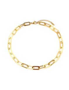 Collar Acero - Eslabón Plano - 36+5 cm, 40+5cm y 50+5 cm - Color Oro 2