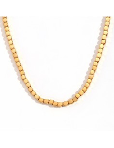 Collar Cubo Acero - 40+5 cm - Color Oro Y Color Acero 2