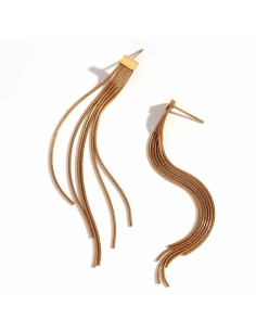 Pendiente Acero - Cadena 81mm - Color Oro y Acero 2