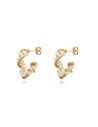 Pendientes Perla - Semi Aro Ext 22mm(Int 10mm) - color oro