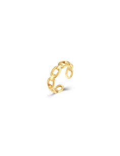 Anillo Acero Abierto Eslabón 5 mm Ajustable - Color oro 2