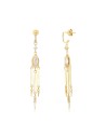 Pendientes Circonita 62mm Bañado Oro y Plata Rodiada