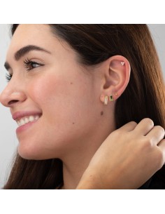 Piercing Flor - 3,5mm - Circonita - Bañado Oro y Plata Rodiada 2