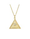 Collar Circonita - Illuminati 15 mm - 38 + 4 cm - Bañado Oro y Plata Rhodiada