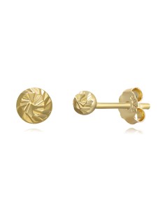 Pendientes Corte de luna 3 mm - Bañado Oro y Plata Rodiada