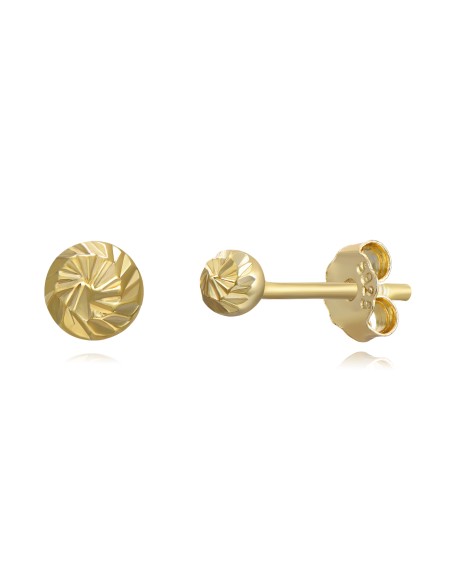 Pendientes Corte de luna 3 mm - Bañado Oro y Plata Rodiada