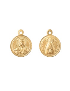 Charm - Escapulario - 12mm - Bañado Oro y Plata